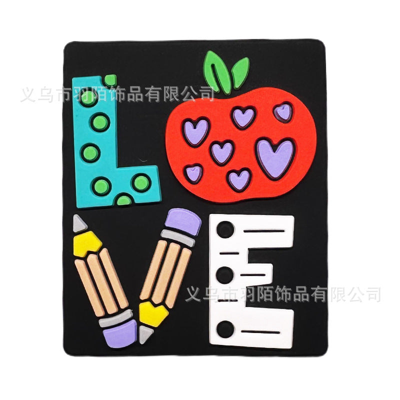 Wholesale 50pcs Cartoon Glue Silicone Beads Bracelet Necklace Pen Beads Accessories Loose Beads